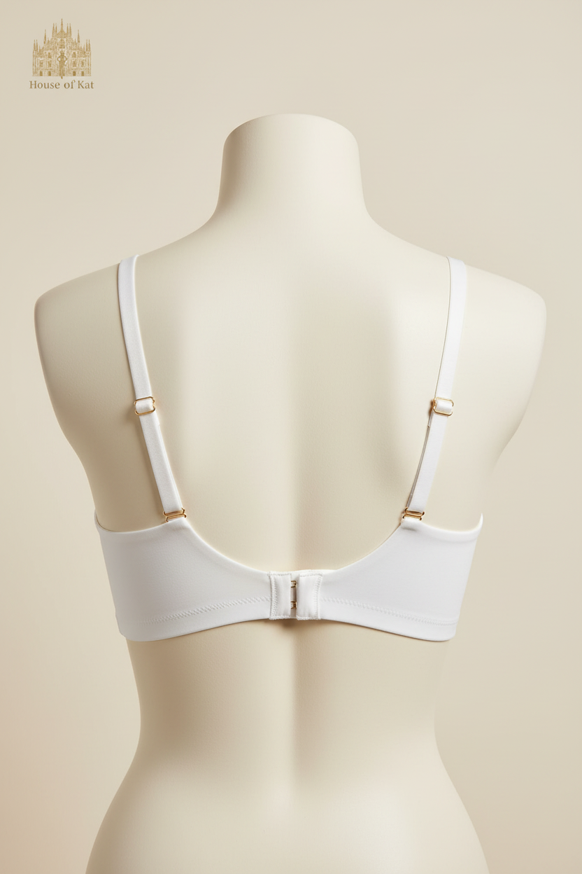 HOK Wire-Free White Bra - Back