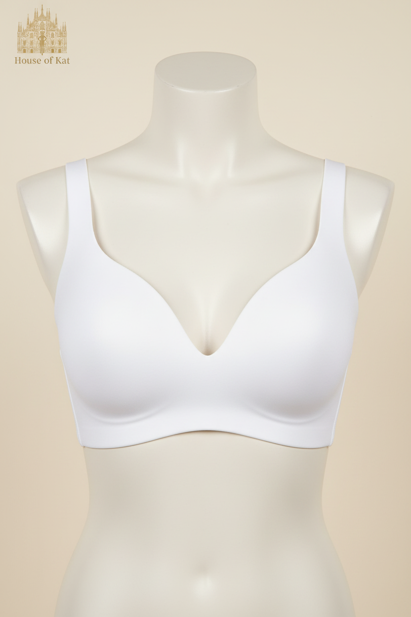 HOK Wire-Free White Bra - Front