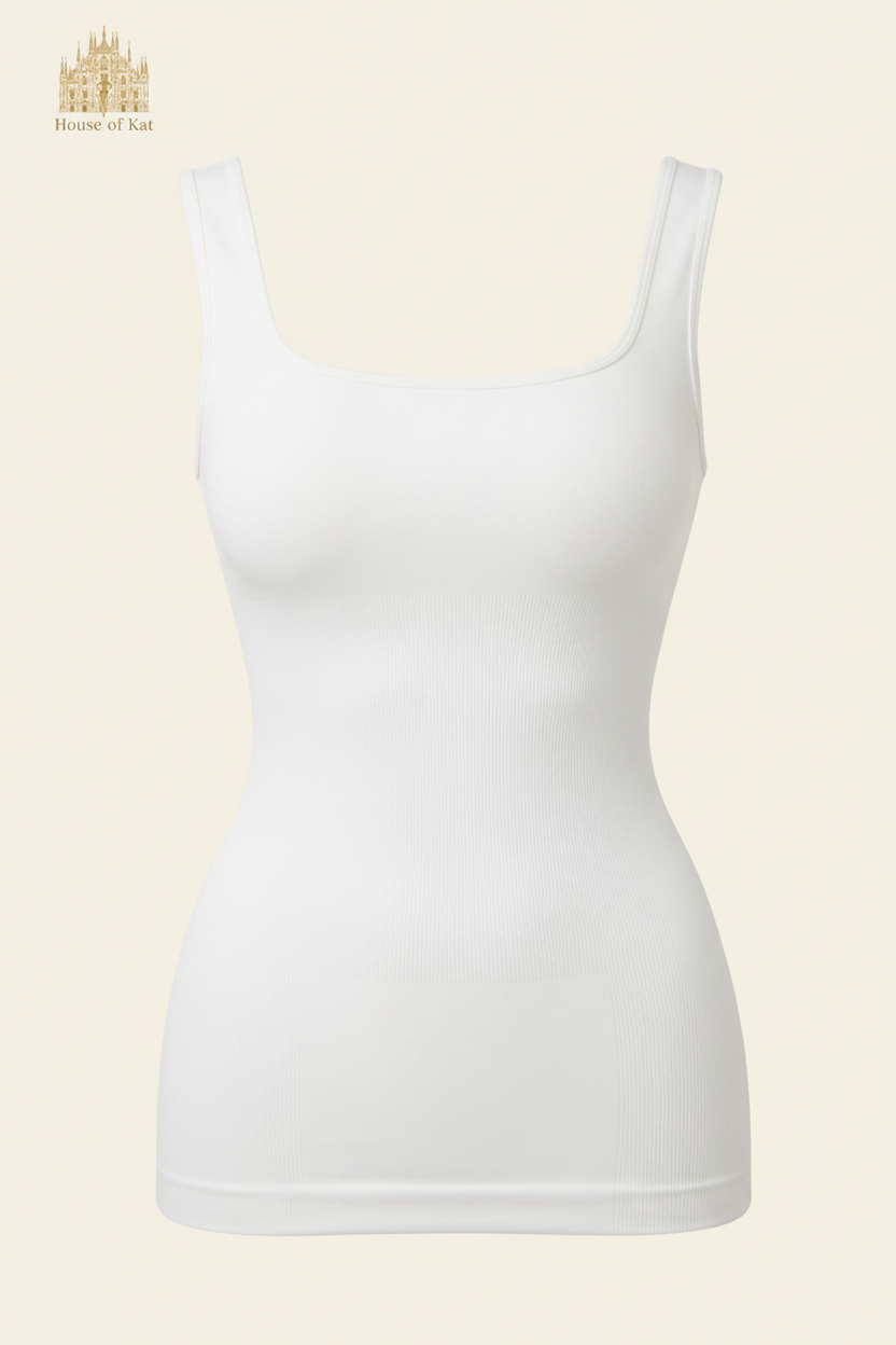 White Sculpt Tank - Front